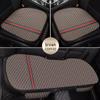 All-Season Linen Car Seat Cushion Set: Three-Piece Universal Fit for Driver/Passenger and Rear Seats