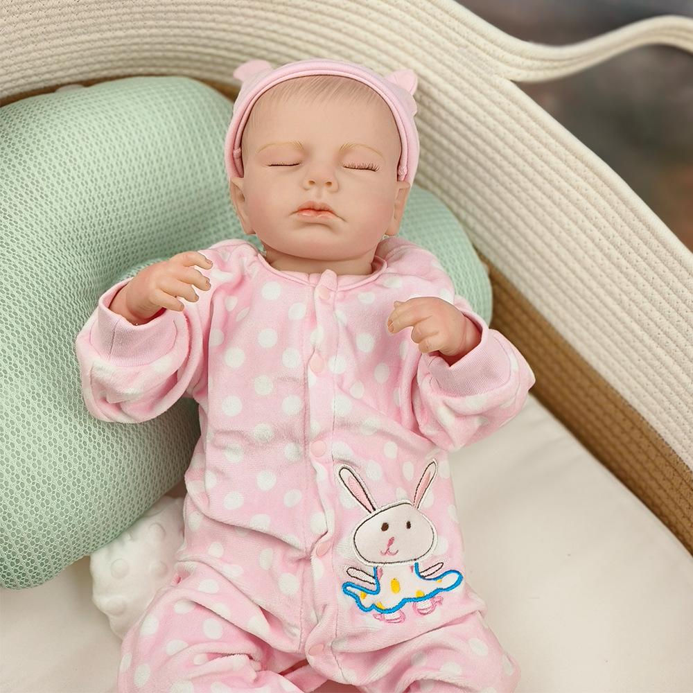 Очень похоже на 46 см кукол-реборн с мягким тканевым телом LOULOU, реалистичную спящую куколку-младенца с расписанными вручную волосами, куколку-новорожденного для детей от 3 лет