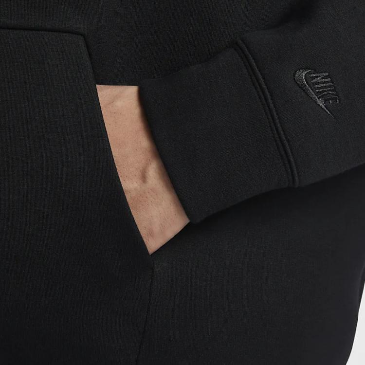 Nike Tech Reimagined Удобная однотонная толстовка с длинным рукавом с капюшоном Мужская толстовка черного цвета FZ0745-010