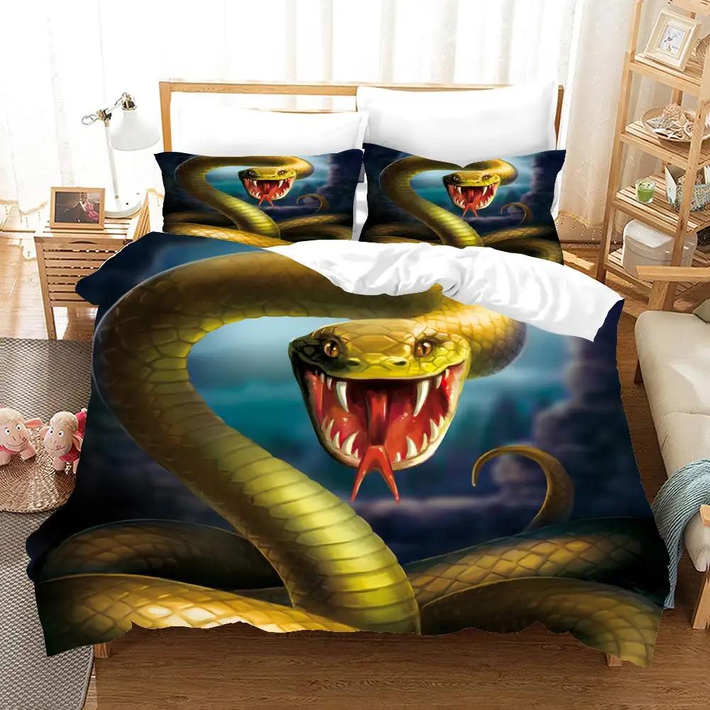Snake Bedding Set Duvet Cover Set 3d Bedding Digital Printing Bed Linen Queen Size Bedding Set Fashion Design