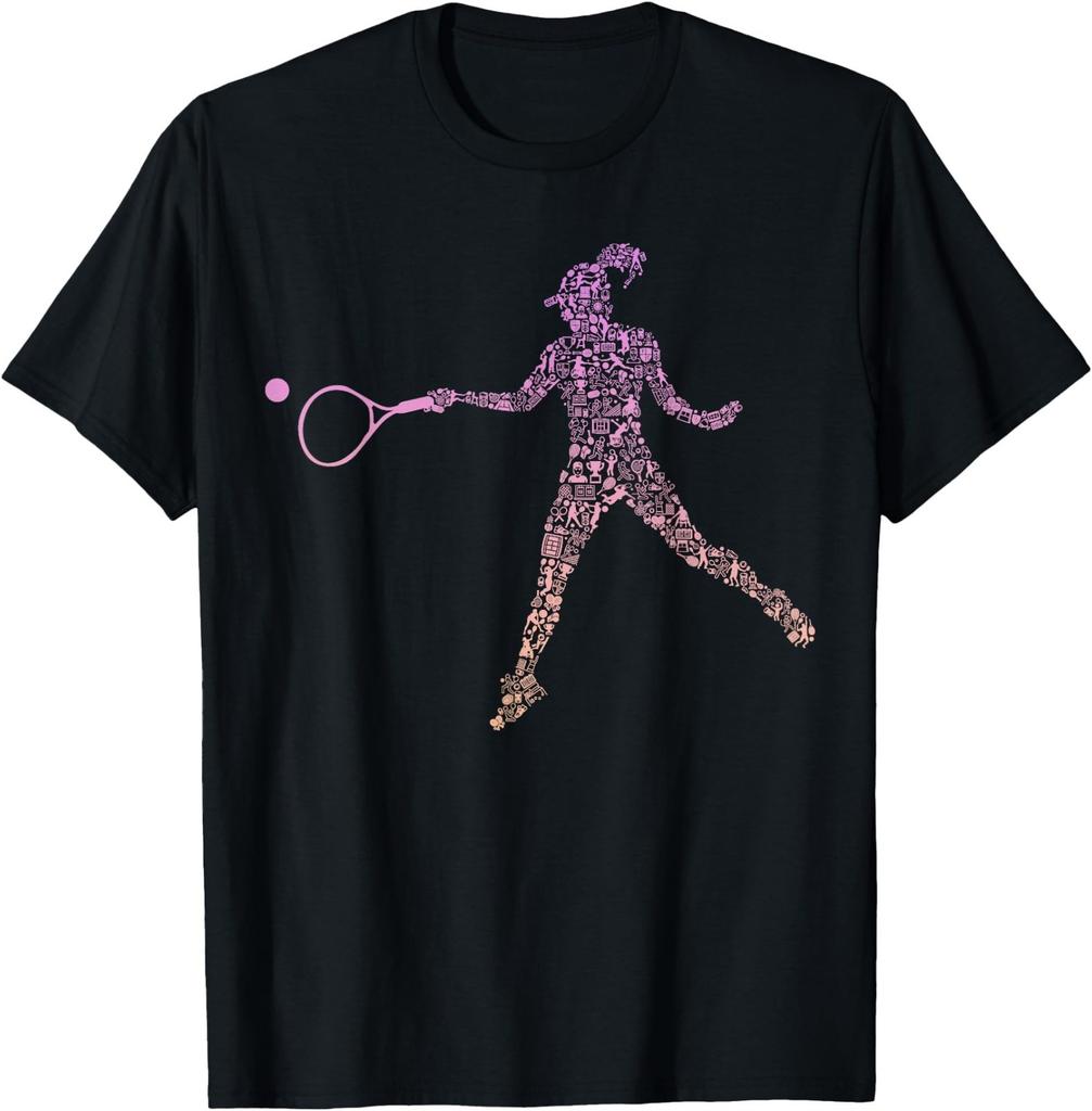 Tennis Player Collage Tennis Player Gear | Womens Tennis T-Shirt