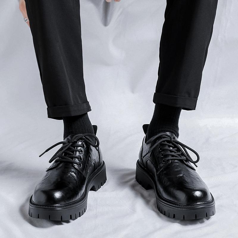 Мужские туфли-оксфорды Slip on, модные деловые туфли для мужчин, 2024, новые классические кожаные туфли для мужчин, мужская обувь