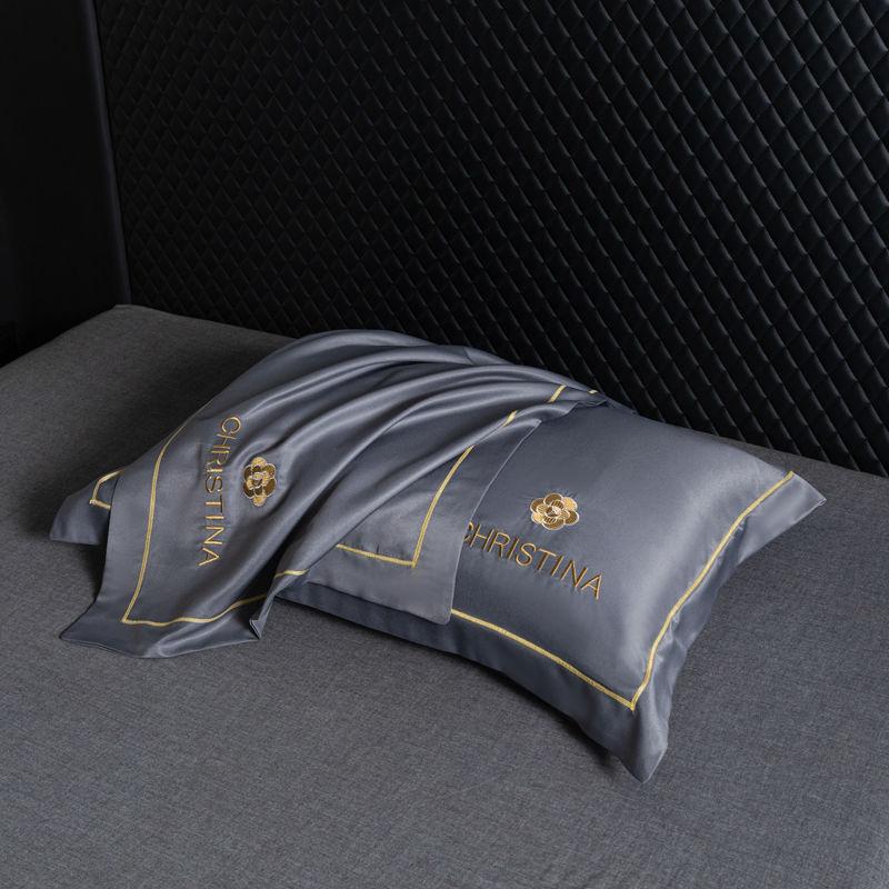 Наволочка в скандинавском стиле, летняя, холодная, шелковая, удобная, дышащая, для спальни, 48*74 см, вышивка, мягкая