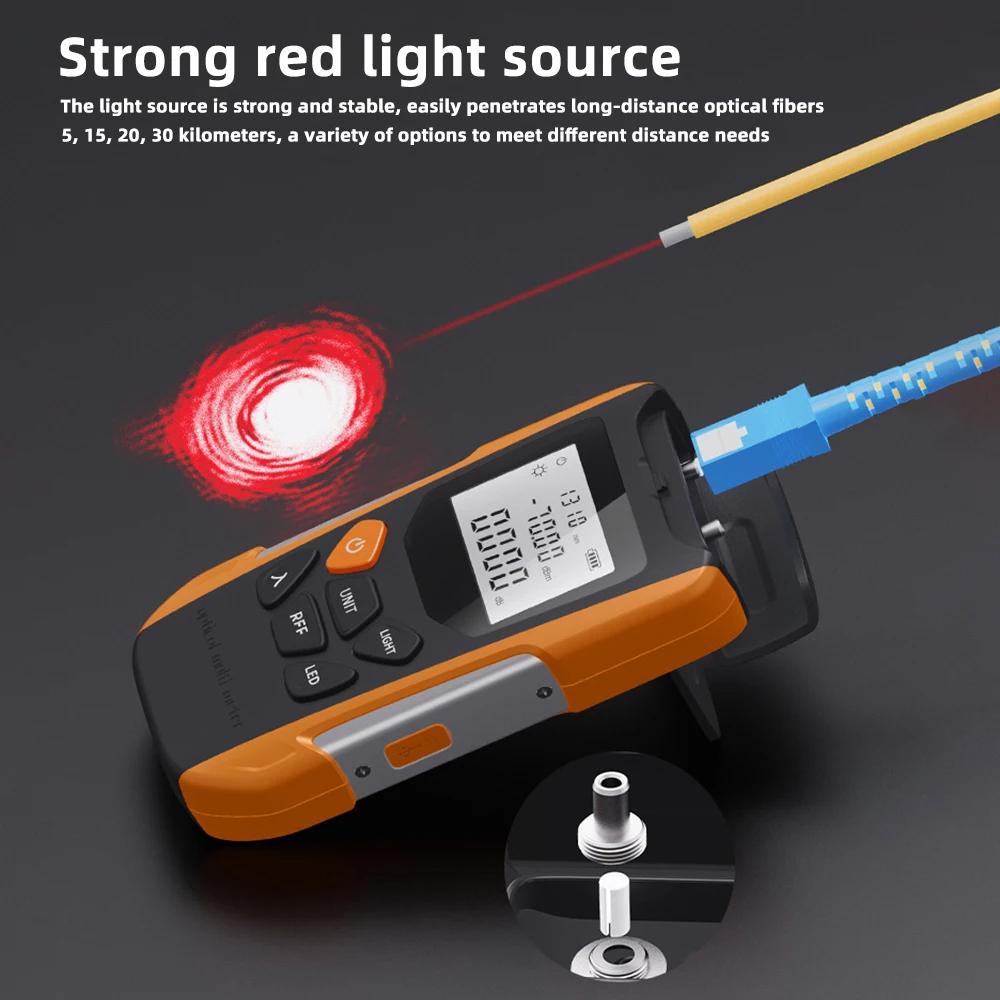 Многофункциональный измеритель оптической мощности G90 Зарядка через USB Визуальный локатор повреждений Тестер оптического волокна Профессиональный цифровой мультиметр