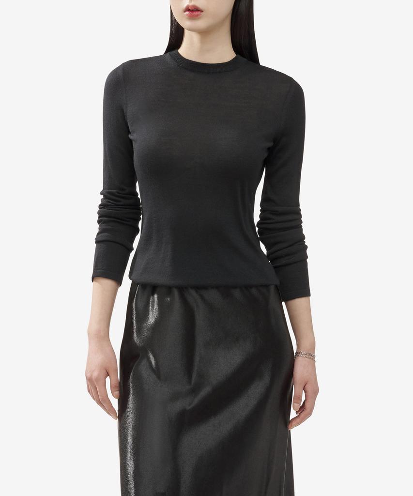 SAINT LAURENT Cashmere Wool Silk Blend Knit - Black / 766929Yapk21000
