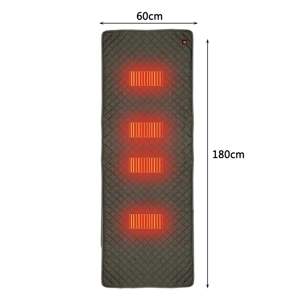 5V Heating Sleeping Mat Multi-functional Sleeping Mattress Cold Resistant 3-Level Temperature for Camping Hiking for Backpacking