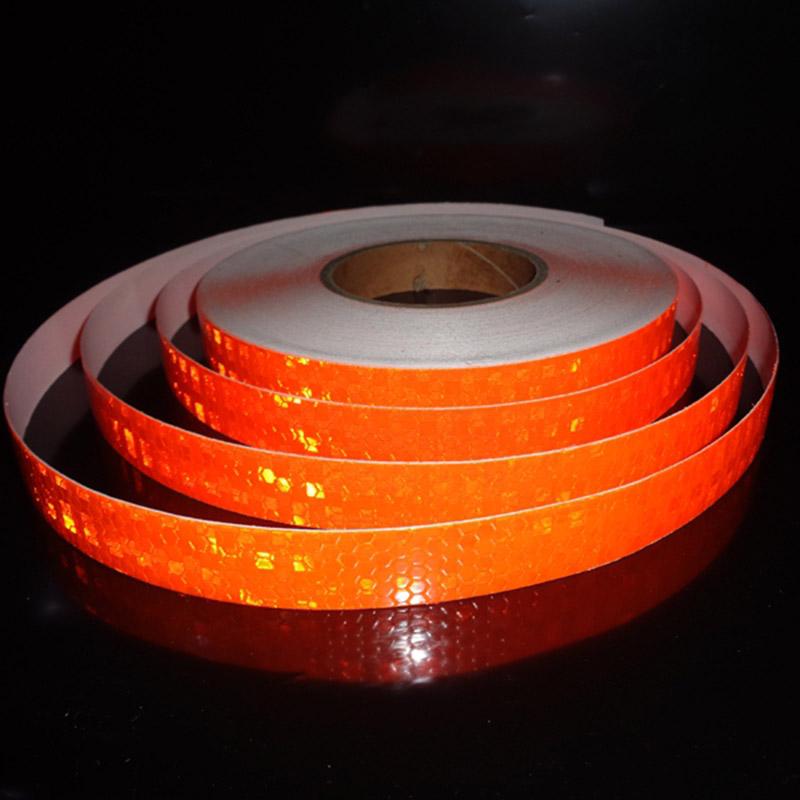 2.5cm*50m Red White Fluorescent Yellow Reflective Tapes High Visibility Waterproof Reflectors Stickers Strips For Motorcycle Car