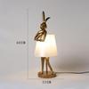 Nordic Minimalist Rabbit Table Lamp: Modern Bedroom/Bedside Resin Design