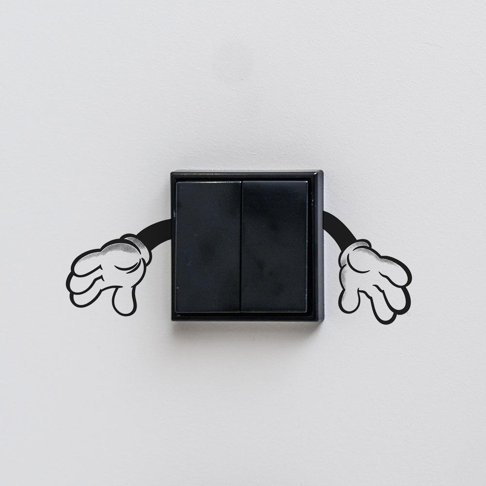 Креативные и простые наклейки для декора выключателей на стене для гостиной и кабинета