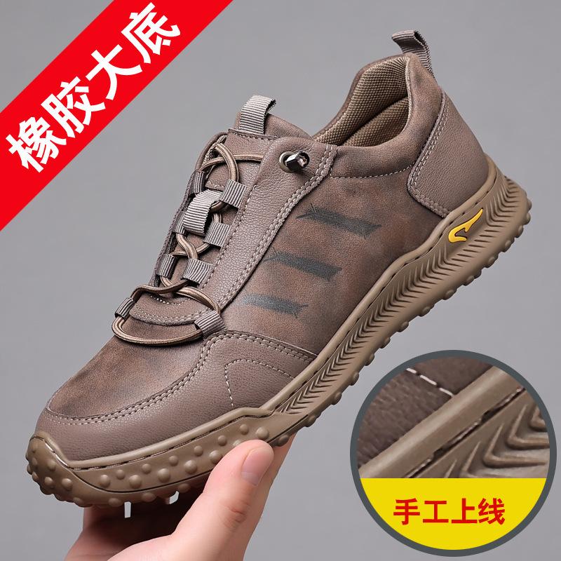 Британская ретро уличная обувь Martin, рабочие комбинезоны, мужская осенняя повседневная кожаная обувь ручной работы, мужская новая одинарная обувь 2025 года