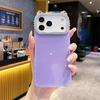 Минималистичный чехол с ушками кошки и стразами для iPhone 17 Pro Max 16