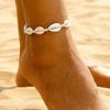 Ракушечные браслеты на ногу Женские плетеные веревочные Пляжные Пляжный курорт Богемный стиль Аксессуары Аксессуары Украшения