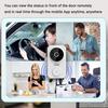 1 Set Wireless Door Bell with Receiver High Resolution Camera 2.4G WiFi Remote Video Visual Two-Way Audio Night Vision Cordless Security Doorbell