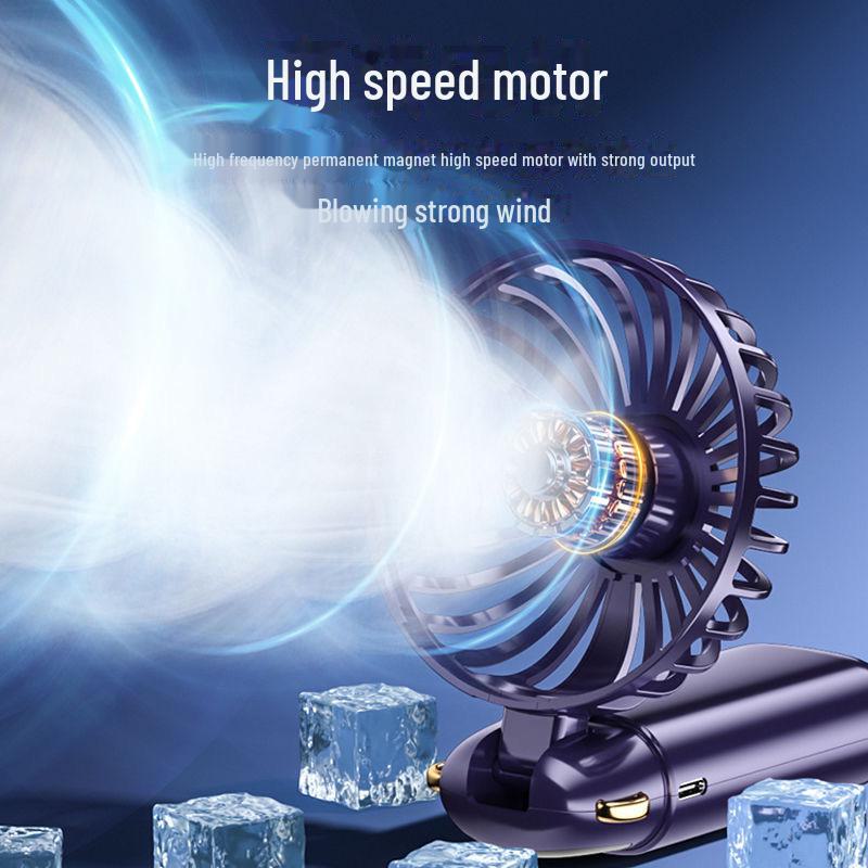 Мини-5-скоростной портативный перезаряжаемый электрический вентилятор 2024 года — студенческий мультяшный дизайн