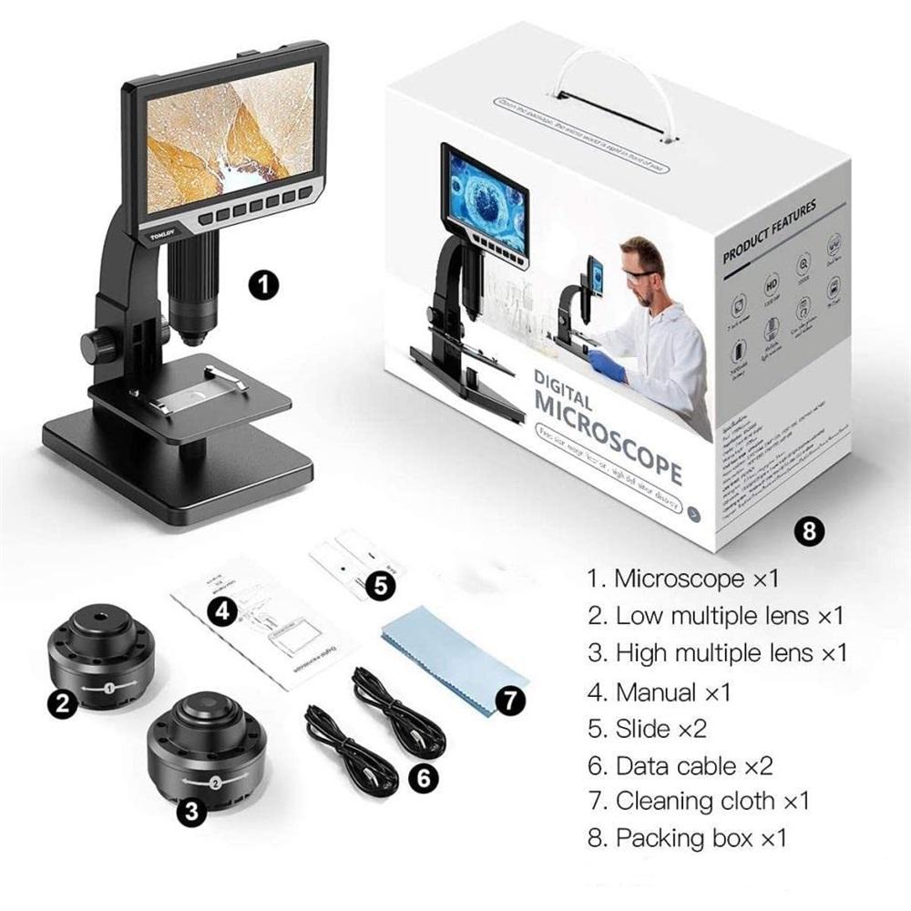 Биомикроскоп, двойной объектив 7 "IPS HD1080P цифровой микроскоп