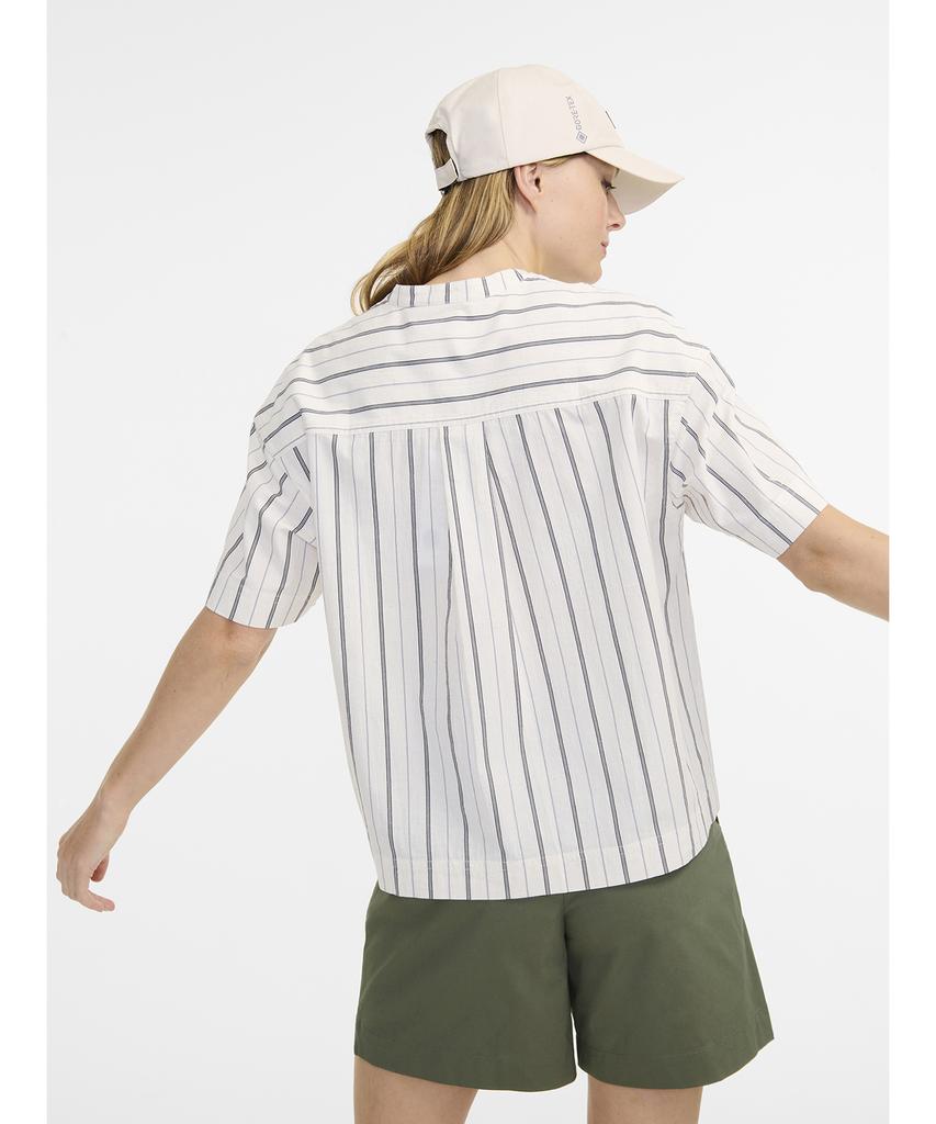 Aigle Women'S Short Sleeve Striped Blouse Ais25Wshi004Bst