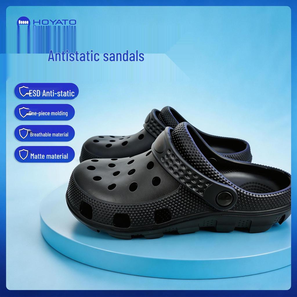 EVA Non-Slip Breathable Anti-Static Six-Hole Clog Shoes with Thick Sole for Men & Women