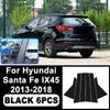 Для Hyundai Santa Fe IX45 2013-2018 Черный рояль Наклейки на стойки B C, Легкие высокие Поликарбонатные Накладки на окна Защита от царапин Детали экстерьера