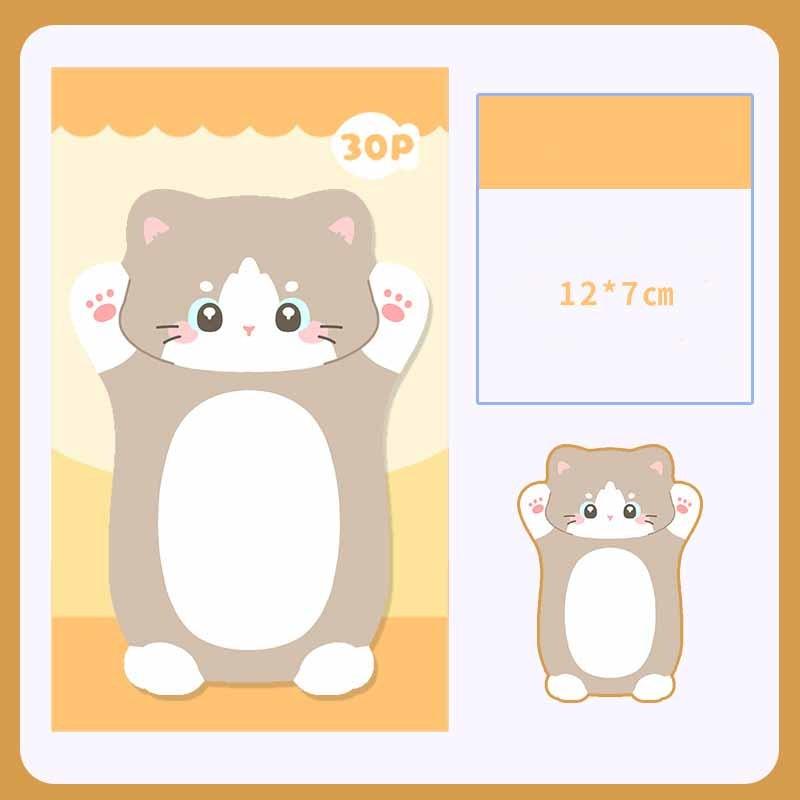 1 Pcs Cute Kawaii Cat Kitty Sticky Notes Sticker Memo Pad Scrapbooking School Office Supply Stationery Gift Bookmark