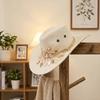 Embroidered Sun Protection Knight Hat Wide Brim Cowgirls Visor Cap  Horseback Riding