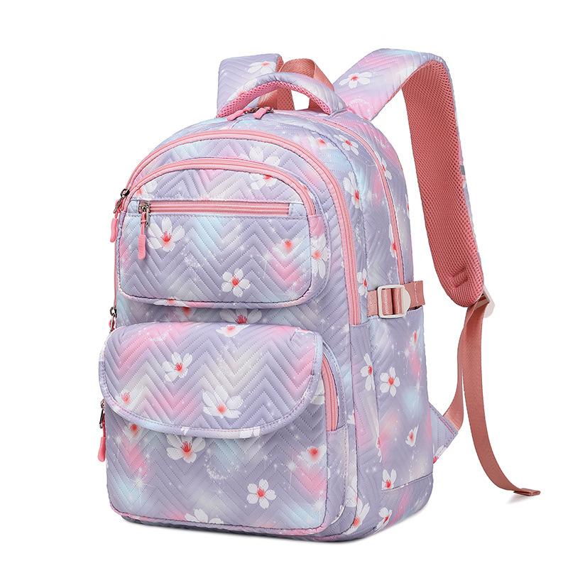 Women Backpack Printed Bag Three-piece Set Clear Sweet Student Backpack Fashion Backpack