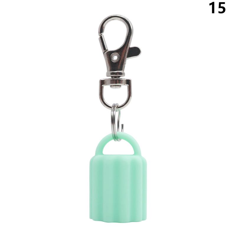 Practical Silicone Keychain Cap lip gloss accessories Portable Durable Holder Keychain Compatible For Lipstick Storage Cap