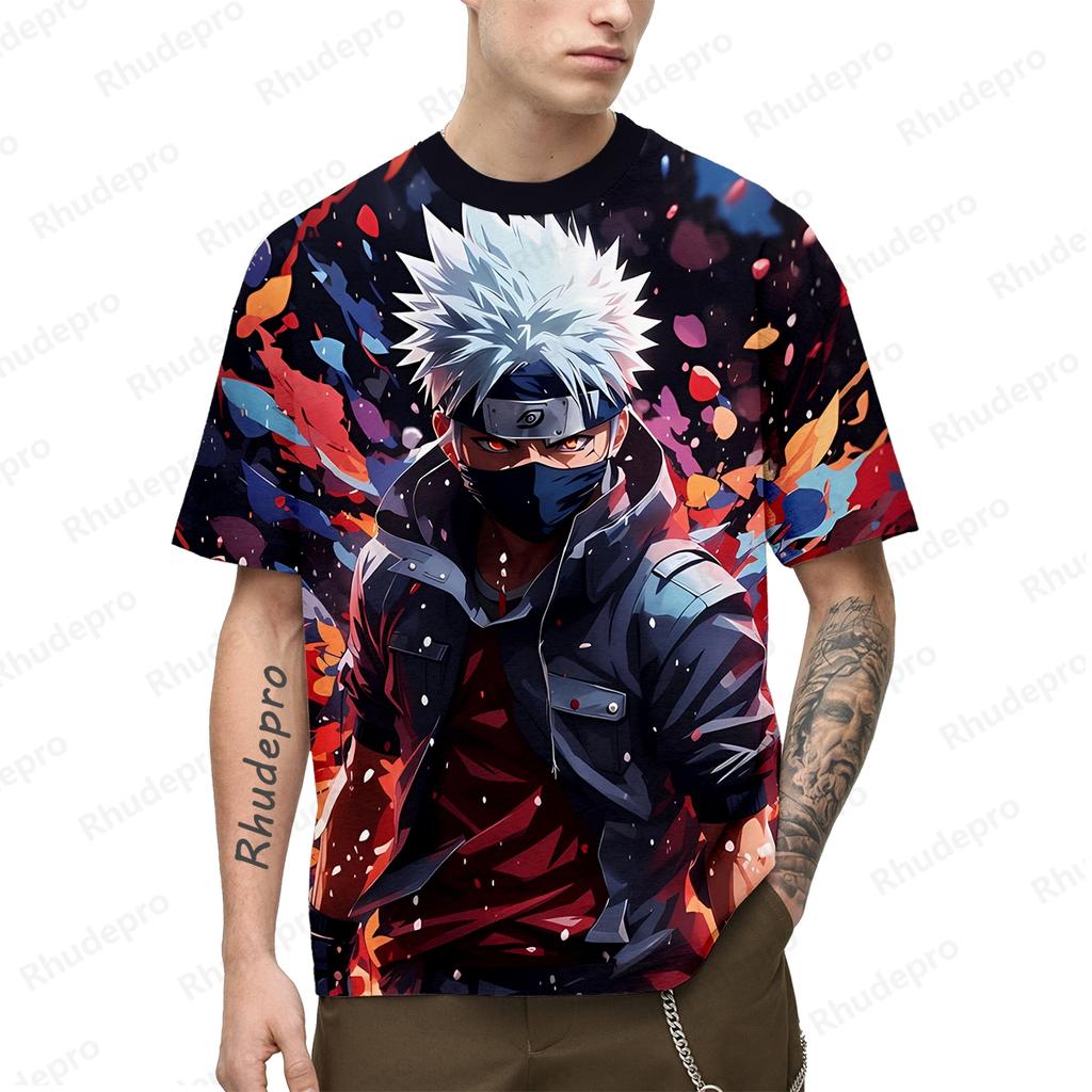 Y2k Clothes Men's T-shirt Harajuku Style Cosplay Naruto Oversized Gift High Quality Clothing New Shirts Children's Trend