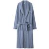 Men'S Nightgown Spring And Autumn Long-Sleeved Pure Cotton Long Bathrobe Pajamas Cotton Integrated Thin Large-Size Bathrobe Dressing Gown