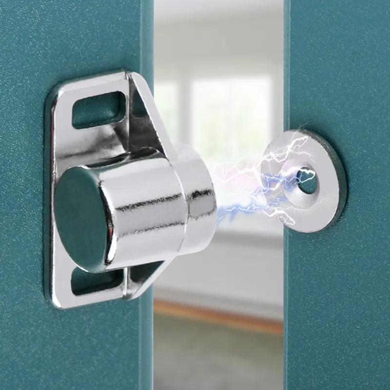 Magnetic Cabinet Latch Zinc Alloy Door Catch Furniture Door Stopper for Children Safety