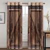 Transform Your Home Decor with 2pcs Retro Personality Barn Storage Room Curtains - Industrial Style Decorative Fabric