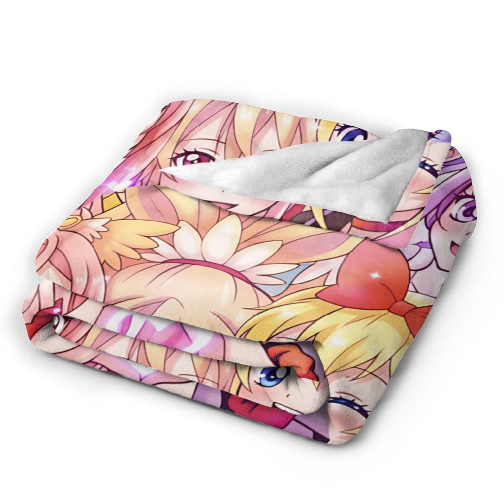 Плед Pretty Cure Качественный Теплый Мягкий Плед Зимний Для Путешествий в Самолете Спальни Графический Покрывало