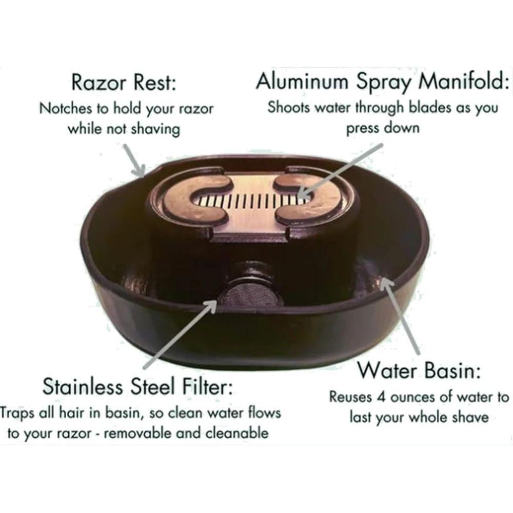 Manual Razor Rinser Cleaner No Electricity Required Shaver Storage Rack For Most Hand Shavers