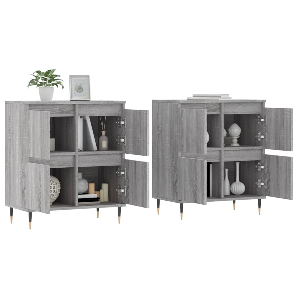 Sideboards 2 pcs Grey Sonoma Particleboard