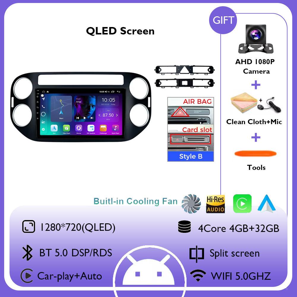 Android 14 автомобильное радио для Volkswagen VW Tiguan 2006 2010 2016 Golf Plus беспроводной Carplay автомобильный стерео мультимедийный плеер WIFI