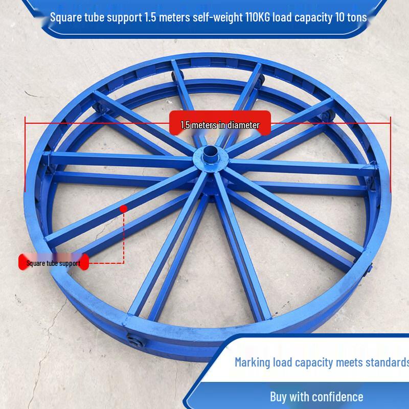 1.5m 10-Wheel Square Tube Cable Laying Reel with Brake
