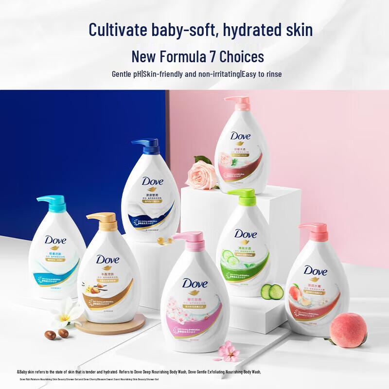 Dove Cherry Blossom Body Wash & Shampoo Set