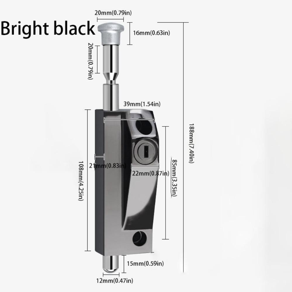 Double Door Lock Floor Bounce Door Lock Anti-Theft Glass Door Lock Glass Door