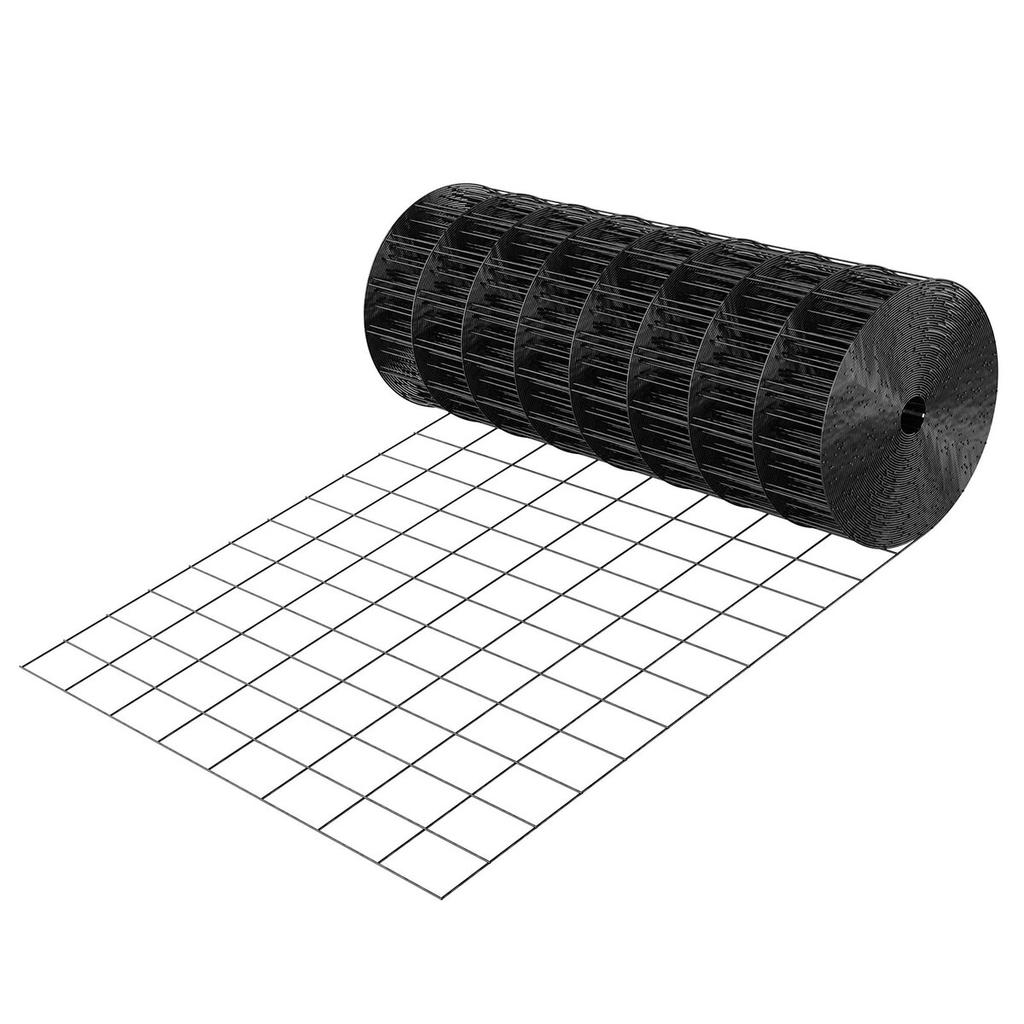 Hardware Cloth 61cm x 7.62m, 2 x 3 in Mesh 16 Gauge Galvanized Wire Mesh Roll, Weather-Resistant Vinyl Coated Chicken Wire Fencing, Heavy Duty Welded