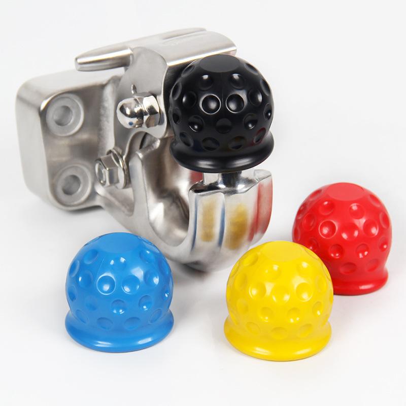 Rubber 50mm Tow Bar Ball Cover Cap Ball Hood Trailer Hitch Protect Towball Trailer Ball Cover Black Red Blue Car Accessories