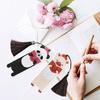 DIY 5D Rhinestone Painting Bookmark Cartoon Panda Monkey Pig Fox Shape Shining Colorful Rhinestone Painting Bookmark