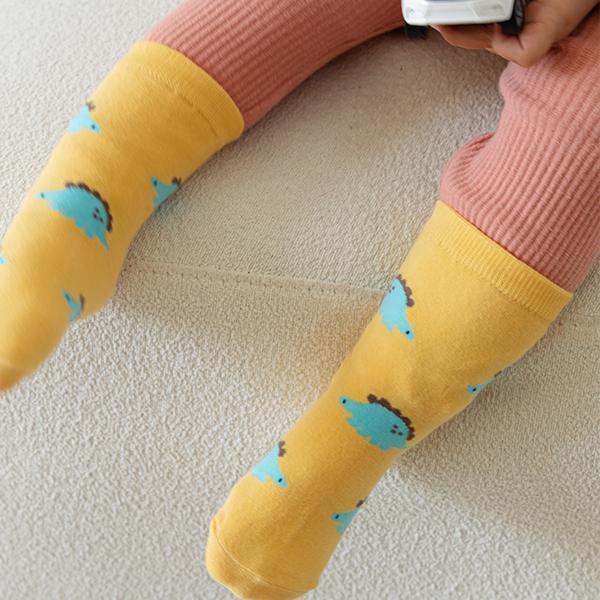 DAILYLIKE Little Dinosaur Land Kids Socks 6-Pack Korean Cute Dinosaur Children Socks