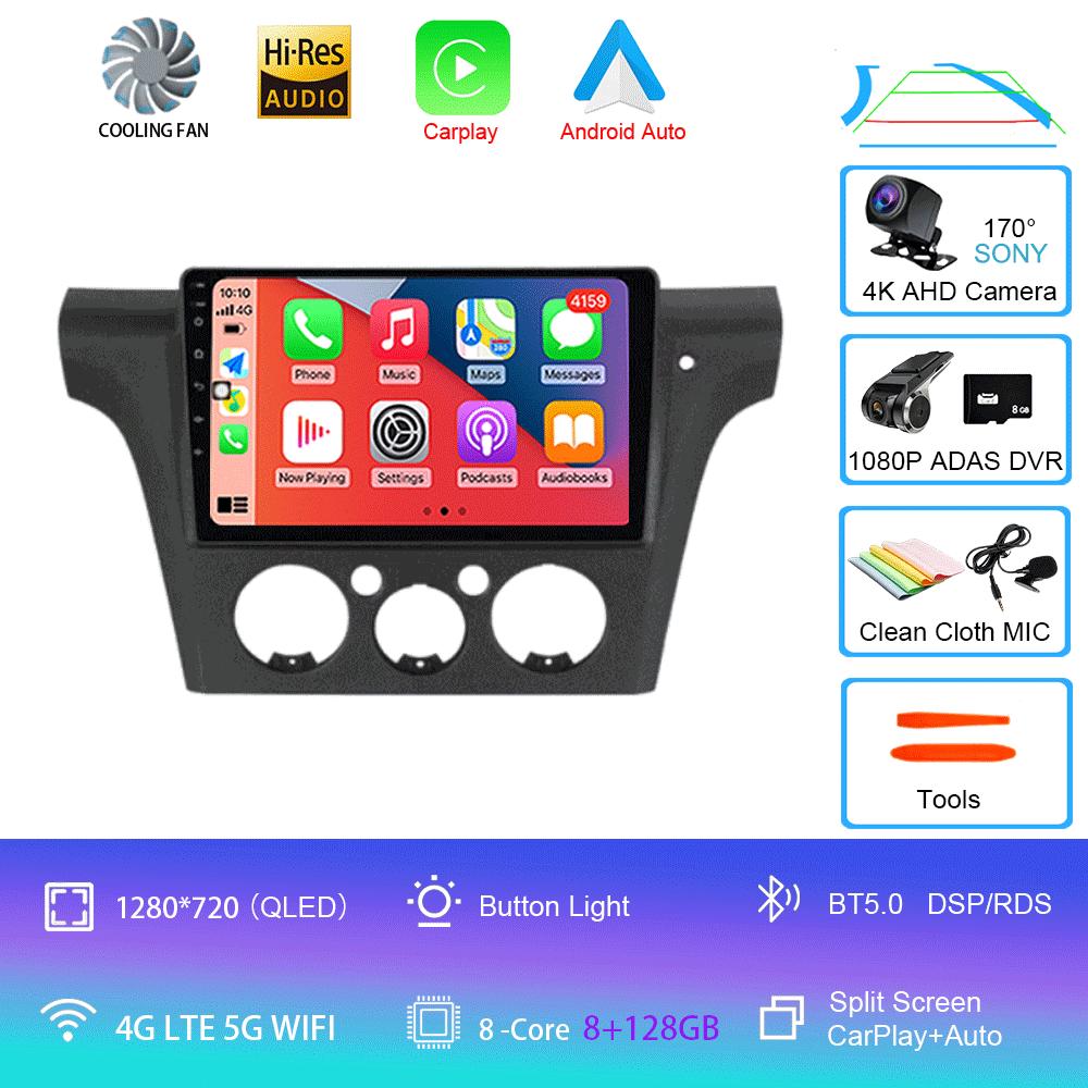 Android 14 Автомобильное радио для Mitsubishi Outlander 1 2001-2005 Мультимедийный видеоплеер Стерео GPS-навигация Carplay Andorid Auto 5G