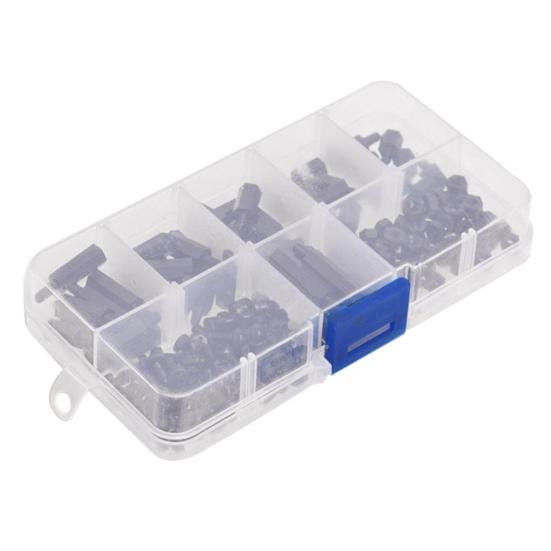 180 шт. M3 шестигранная колонна «папа-мама» нейлоновые проставки, винты, гайки, комплект в ассортименте