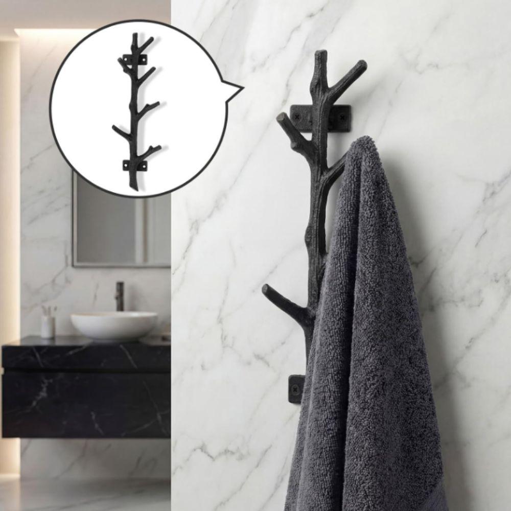 Vertical Wall Hook Heavy Duty Coat Rack Rustic Decorative Wall Hanger Bathroom