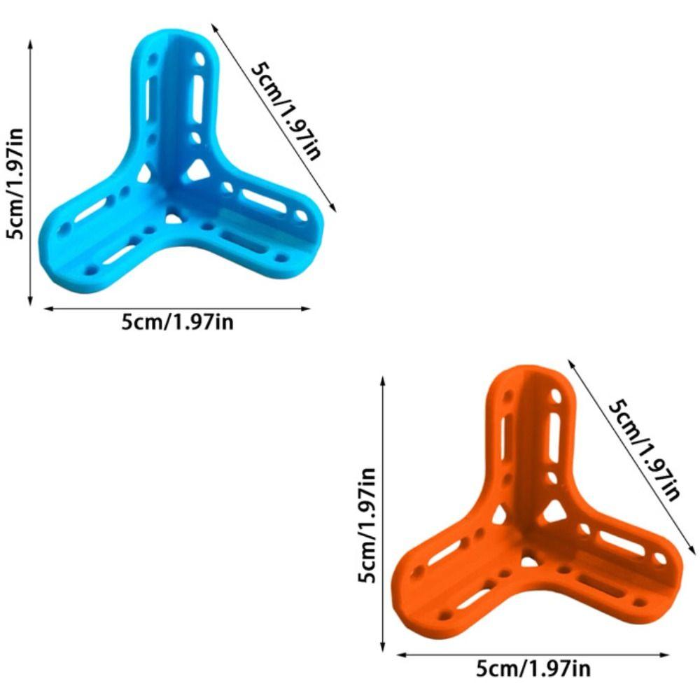 Heavy Duty Corner Brace Brackets Steel Material Blue Color Connector Triangle Design Orange Color Corner Guard Wall Protection