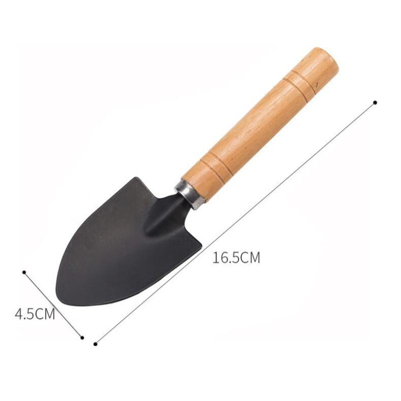 3-Piece Mini Gardening Tool Set Iron Steel Hand Trowel Transplant Spade Rake Suitable for Succulent Bonsai Indoor Plants Miniature Landscape Creation