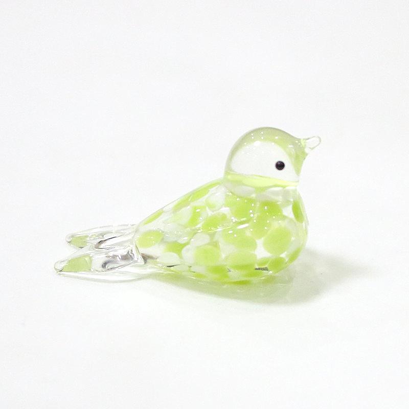 Миниатюрная декоративная фигурка птицы из муранского стекла в японском стиле, для дома, декор для сказочного сада, аксессуары, милые украшения ручной работы в виде животных