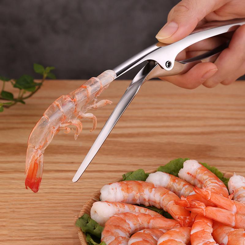 Stainless Steel Prawn Peeler Shrimp Deveiner Peel Device Creative Kitchen Tools