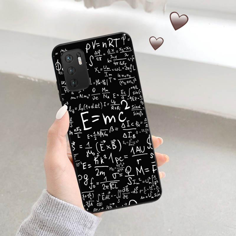 Чехол для телефона Xiaomi Redmi Note 11 9 10 Pro Max 5G 8T 9T 9s 7 9C 7a 9A 8 8A с физикой, наукой, математикой, формулой, ТПУ, черный чехол