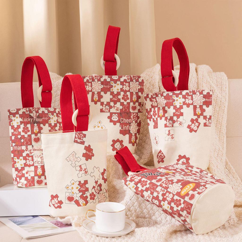 Симпатичная мини-сумочка-ведро из холста — оригинальный дизайн 2025 года, идеальный подарок на день рождения для мам